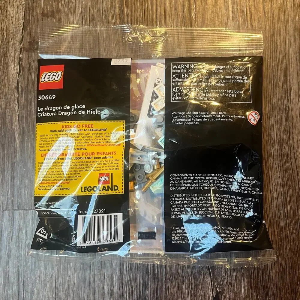 Lego 2023 Ninjago Ice Dragon Creature 30649 2-in-1 Set New Sealed Poly Bag